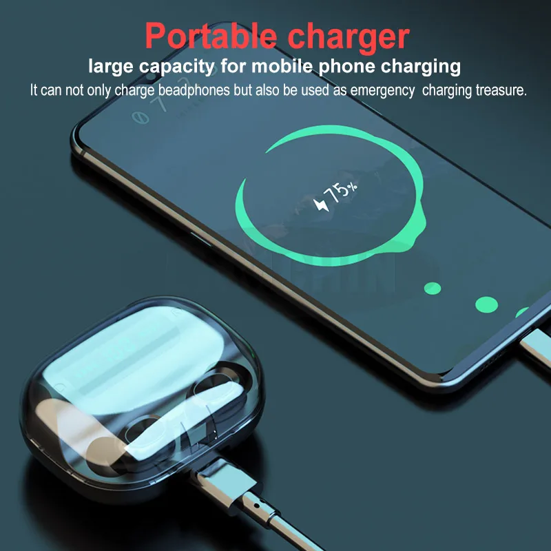 Новые Bluetooth наушники 5 0 TWS светодиодный дисплей сенсорное управление