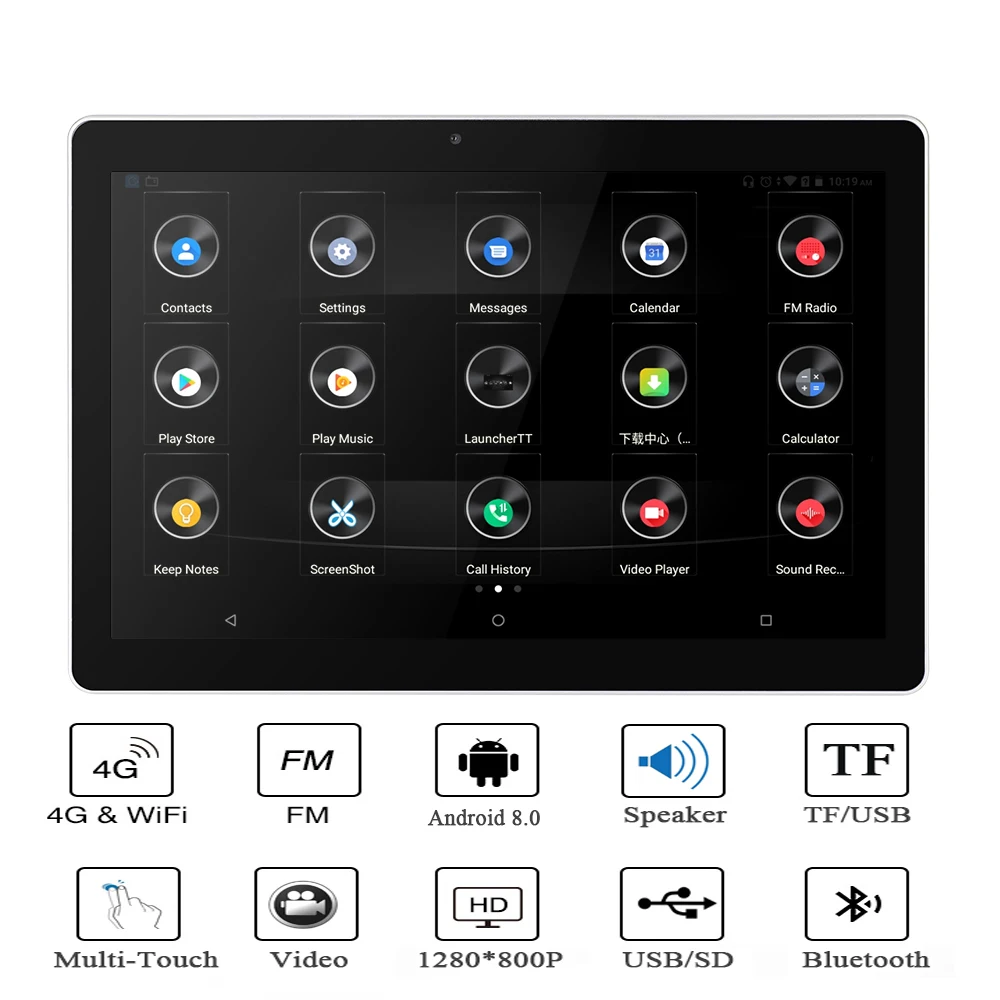 Монитор для подголовника автомобильный 10 1 &quot Android 8 0 4G Wi-Fi с HD IPS сенсорным экраном