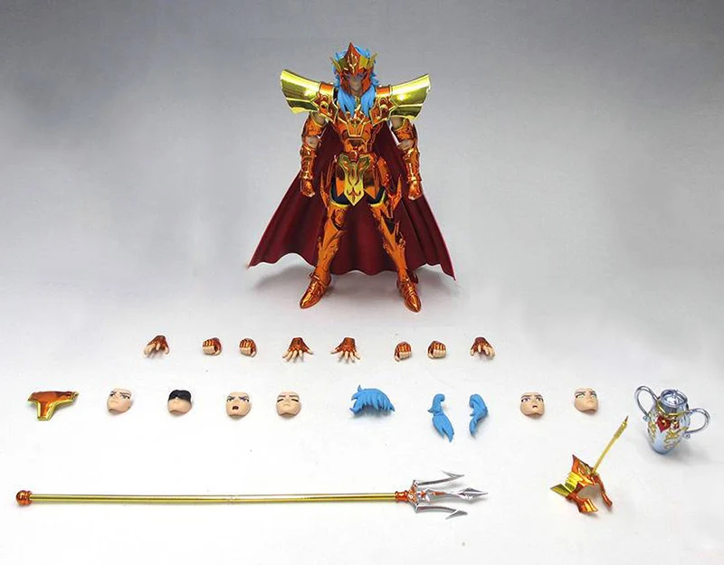 Star Model Saint Seiya Cloth Myth EX Sea Emperor Poseidon With Seal Pot &amp Arrow Helmet Bandai Color PVC Action Figures | Игрушки и