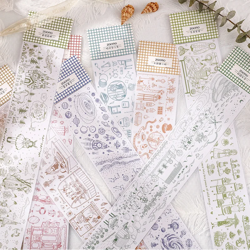 2020 милый рисунок лента Washi Винтаж билет DIY декоративный Скрапбукинг изоляционная