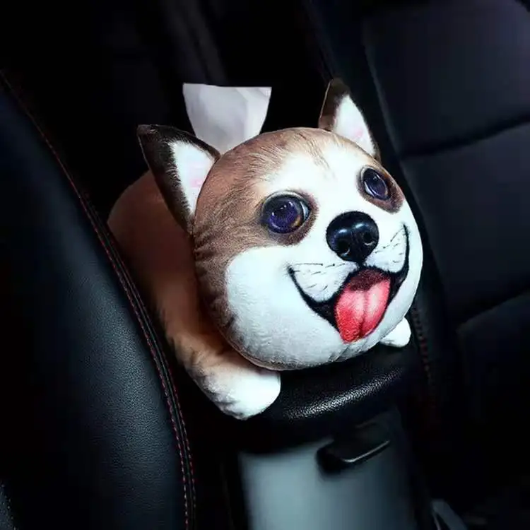 

Car Cartoon Button Type Tissue Bag, Personality Simulation Plush Car Tissue, Pumping Tissue Box, Car Tissue Cover