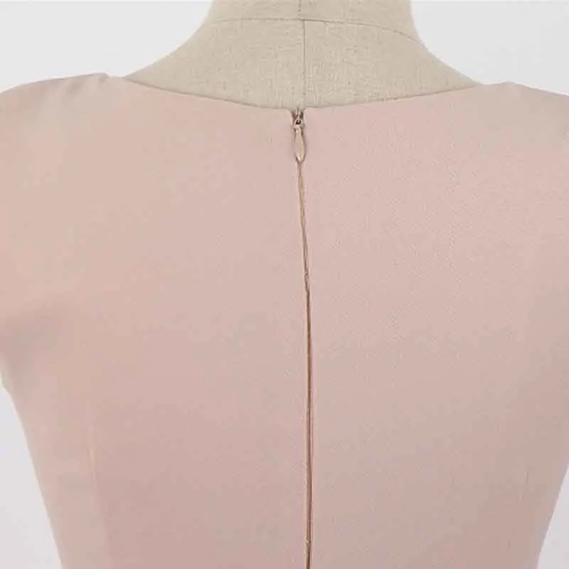 

New 2020 Summer Korean V-neck Elegant Sleeveless Pencil Dress Women Office Wear Split Dresses Sheath Bodycon Occupation Vestidos