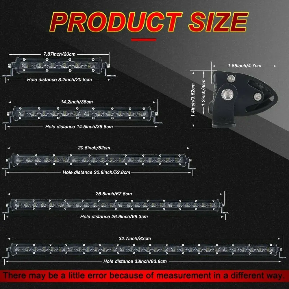 Светодиодная Однорядная панель HAOLIDE 7-дюймовый 14 20 дюймов 6d для внедорожников