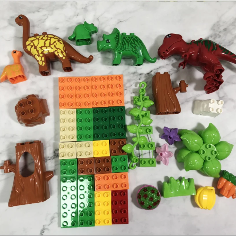 

Children's Puzzle Toys Big Particle Building Blocks 40pcs Assembled Toys Puzzle Dinosaur Paradise Series Building Blocks Box