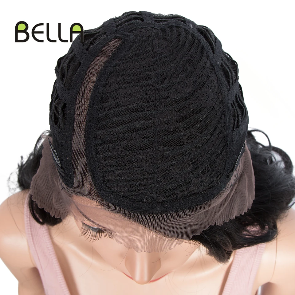 Парики из синтетического кружева натуральные волнистые 613 блонд коричневый цвет