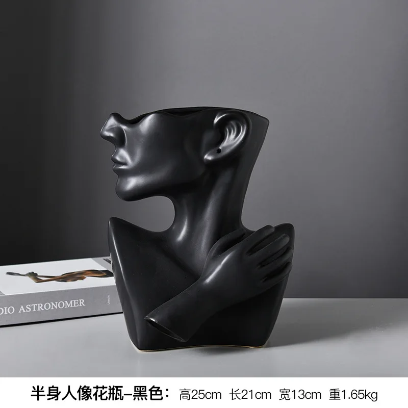 

Creative European flower ware Flower pot of ceramic bust Flower arrangement utensils in model room plant pot home decor