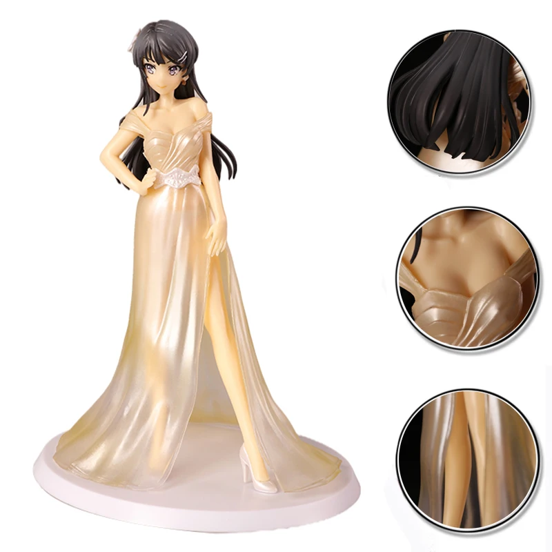 

Myvision 23cm Anime Villain Did Not Dream of Wedding Dress Girl Mai Sakurajima's Dreamy Sexy Girl Anime Doll PVC Action Figure