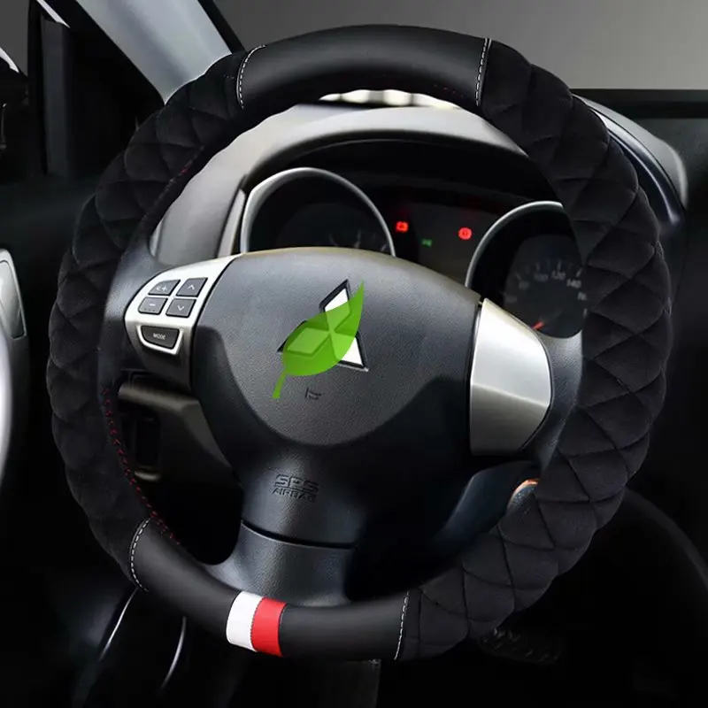 Плюшевый теплый автомобильный чехол на руль для Мицубиси ASX RVR Pajero Sport Outlander PHEV Grandis lancer evo Eclipse Cross Montero