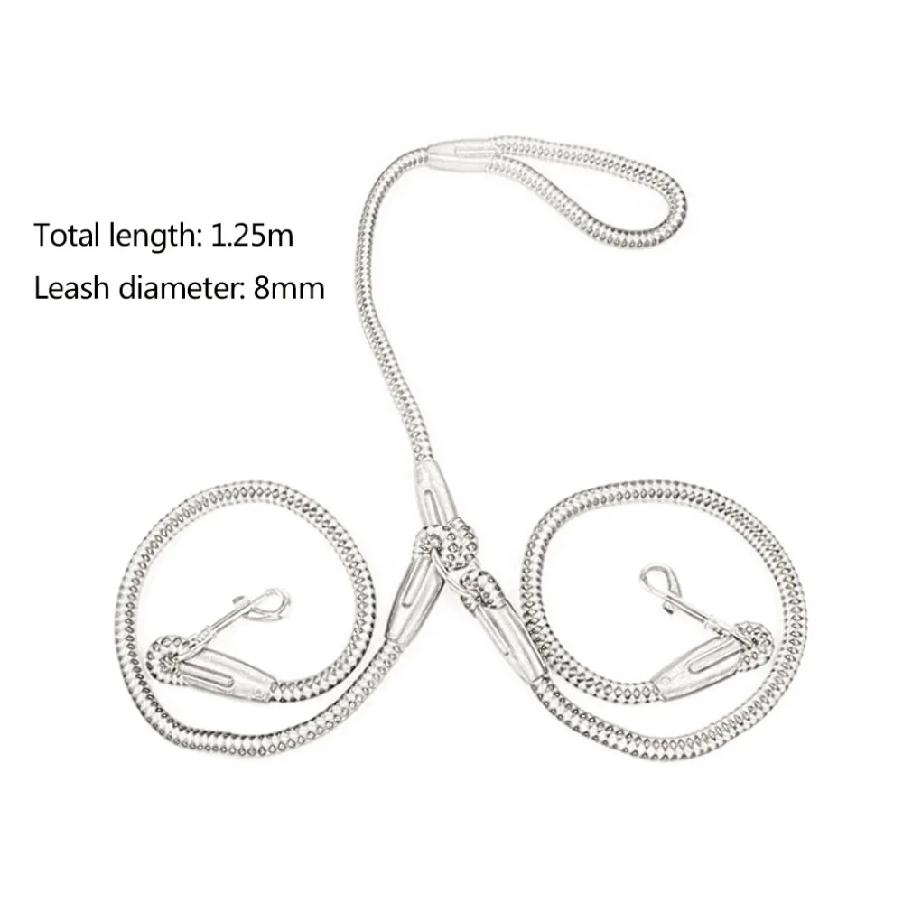 Модная нейлоновая лента двойной собачий поводок веревка плетеная для ходьбы