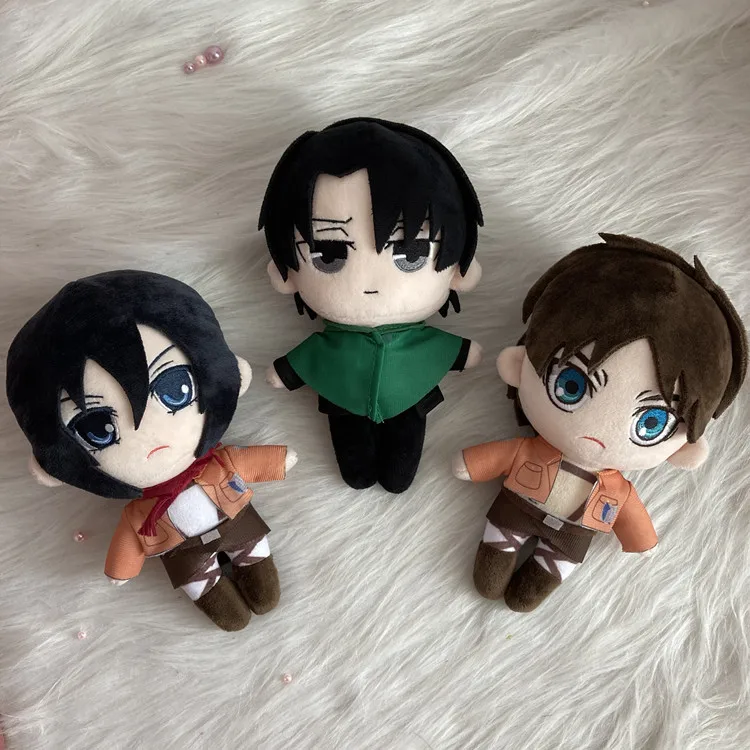 

Anime Attack on Titan Plush Doll Toy Levi Ackerman Cute Soft Stuffed Pillow Dolls 20cm