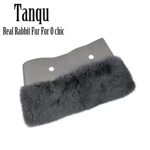 Новинка, мех кролика для женщин и девушек, пушистая отделка, плюшевые украшения для шикарной O-сумки, термоукрашение, подходит для Ochic Obag