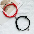 Магнитный браслет в минималистичном стиле для пар, для женщин и мужчин, плетеный веревочный любовь дружба, на руку, подарок на день Святого Валентина, 2 шт.