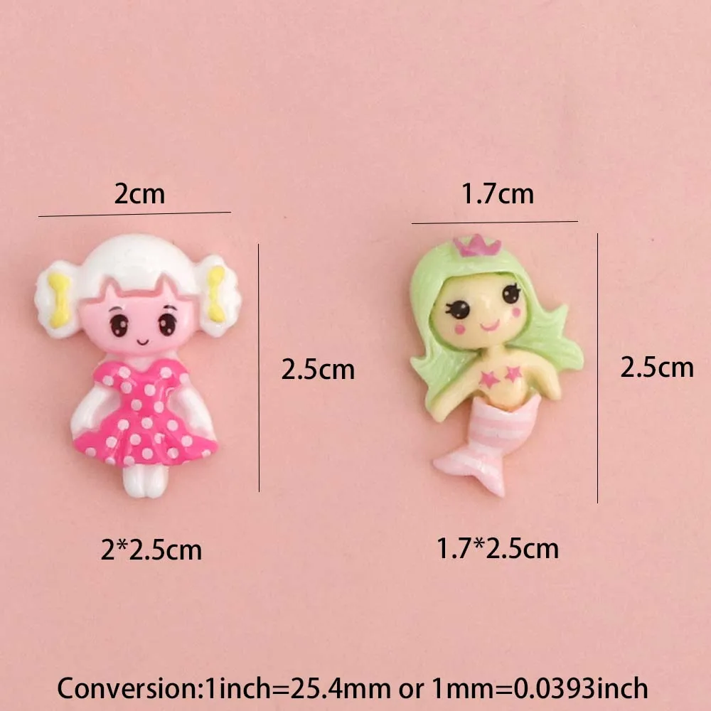 10 шт. смешанный гриль хвост русалки плоская задняя часть украшение из смолы