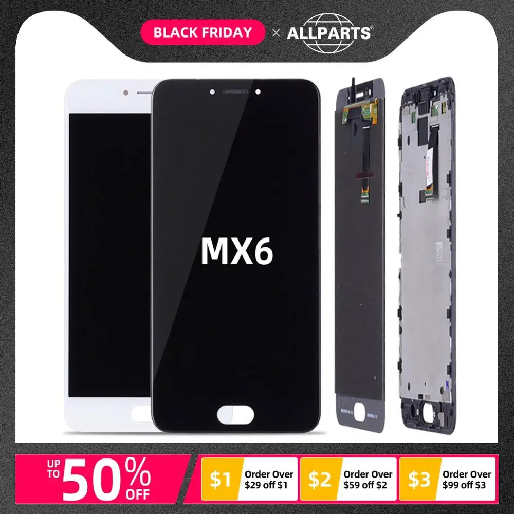 Оригинальный 5 дюймов для Meizu MX6 дисплей сенсорный экран с рамкой LCD запасные