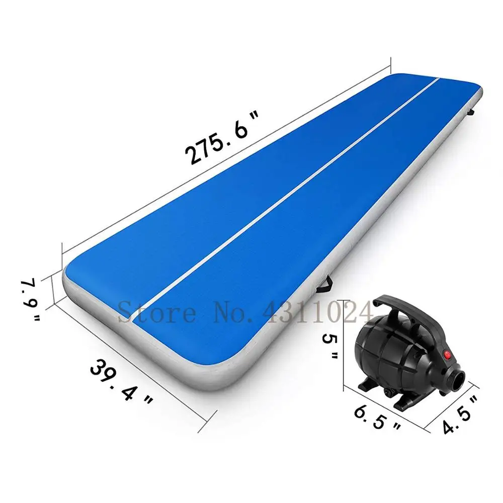 Продажа Бесплатная доставка 700x100x20 см воздушный трек акробатика коврик надувной гимнастический коврик для йоги практики пол гимнастики с насосом