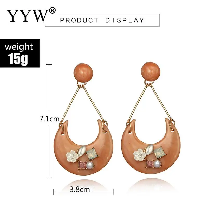 Женские Висячие серьги синие/коричневые/желтые висячие эффектные женские