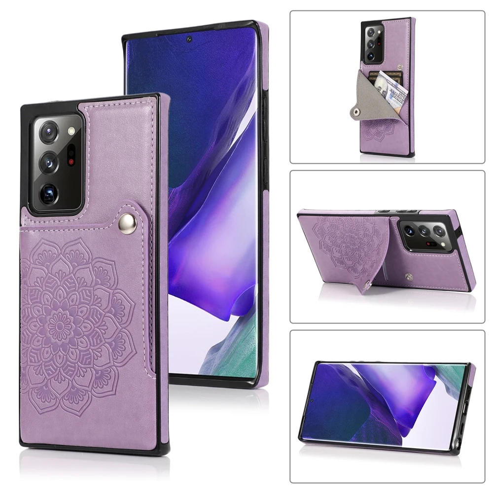 

sumkeymi Phone Case For Samsung S8 S9 S10 Plus Note 8 9 10 Galaxy S20 EF S21 S21U Ultra A50S A71 5G Magnetic Business Wallet