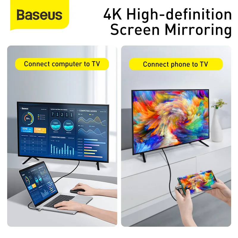 Кабель Baseus PD 3 1 100 Вт с USB Type C на для быстрой зарядки 4 0 шнур MacBook iPad Pro 4K @ 60 Гц USB-C Type-C