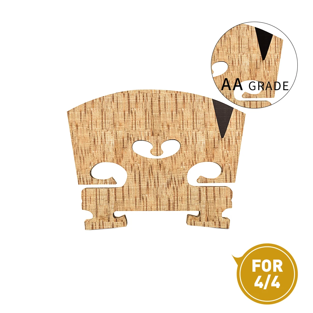 

1PC-Master AA Grade Maple Wooden Bridge Violin Bridge 4/4 Size Violin Bridge With E Ebony Insert Violin Parts Accessories