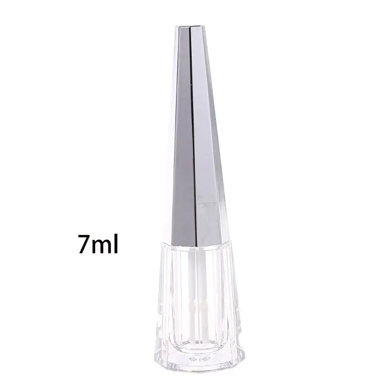 7 мл геометрическая форма конуса пустой прозрачный блеск для губ контейнер