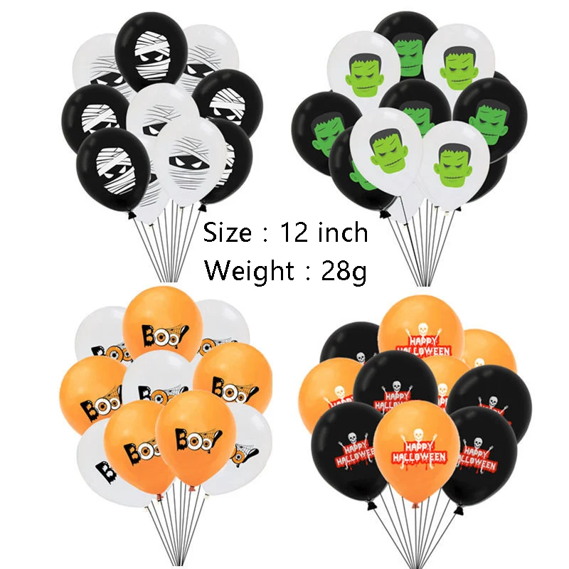 

20PCS/pack Balloons Decoration Halloween Halloween Party Decoration Latex Balloons Shopping Mall bar Party Decoration Props