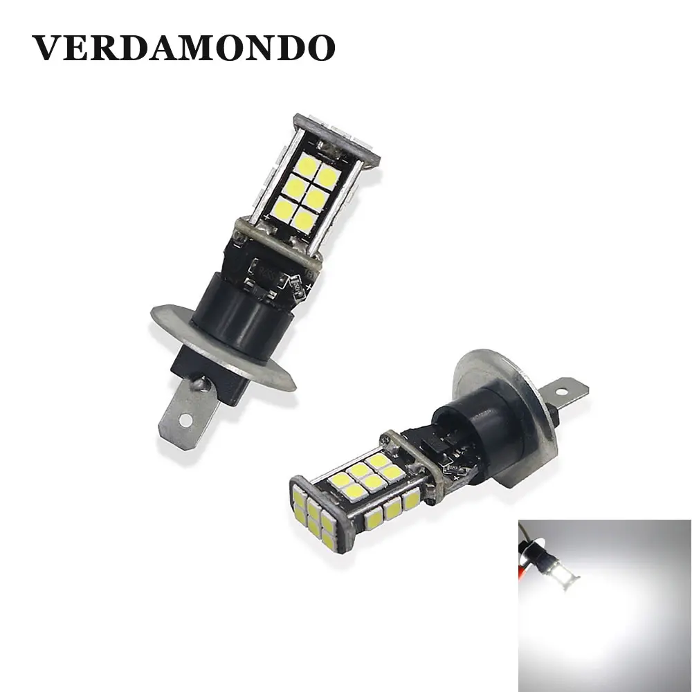 

2 шт., Автомобильные светодиодные лампы H1 H3 24 3030 SMD