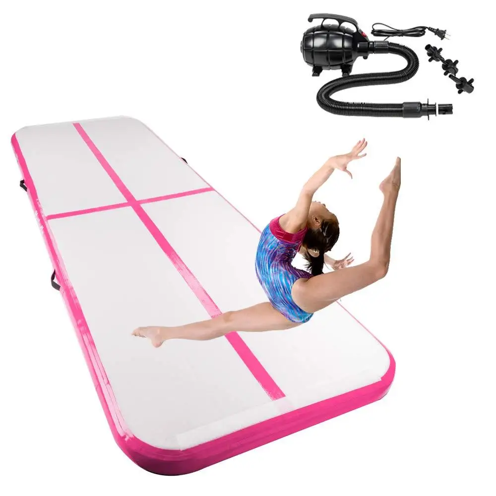 

New Pink Inflatable Airtrack 5M Inflatable Air Track Mats With Pump Drop Stitch Material Air Floor Tumbling Mat For Gymnastic