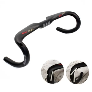 Bicycle Handlebar 31.8*400/420/440mm Full Carbon Fiber Road Bicycle Bent Bar Stem Racing Bike Handle Internal Cable Routing