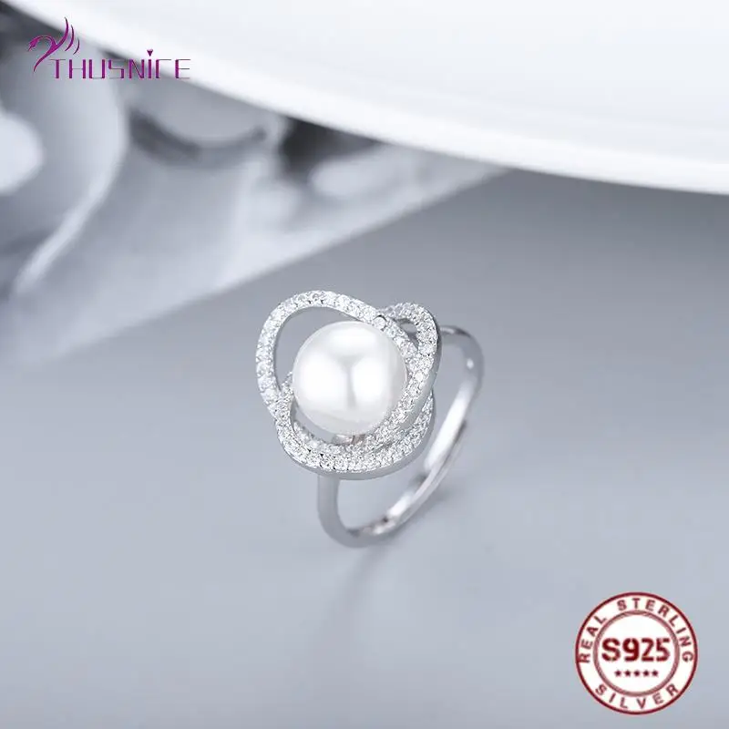 

Женское кольцо из серебра 925 пробы, с жемчугом