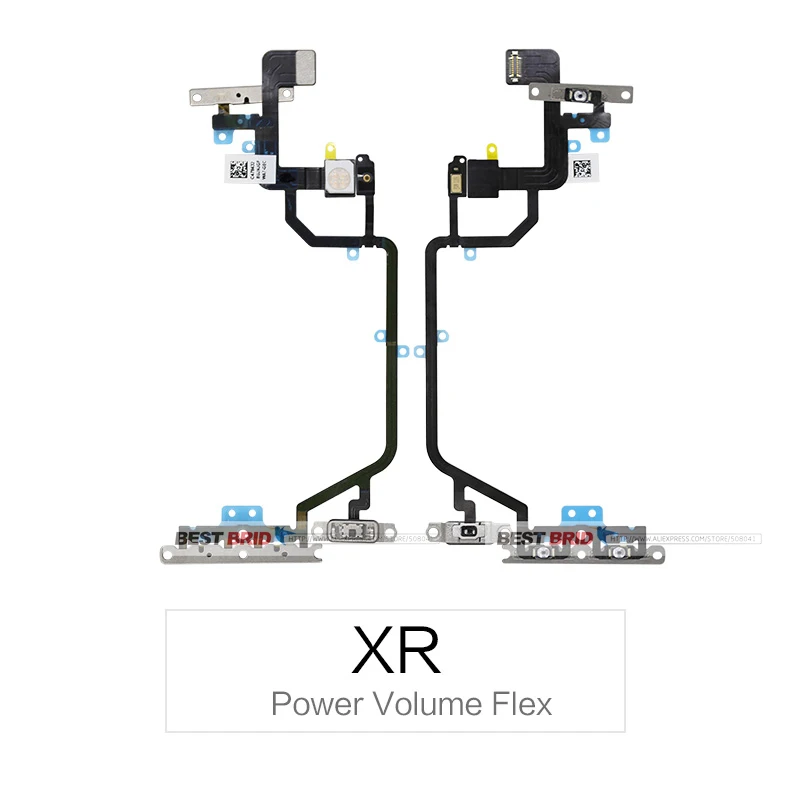 1 шт. силовой гибкий кабель для iPhone X XR XS Max переключатель громкости с металлическим кронштейном в сборе