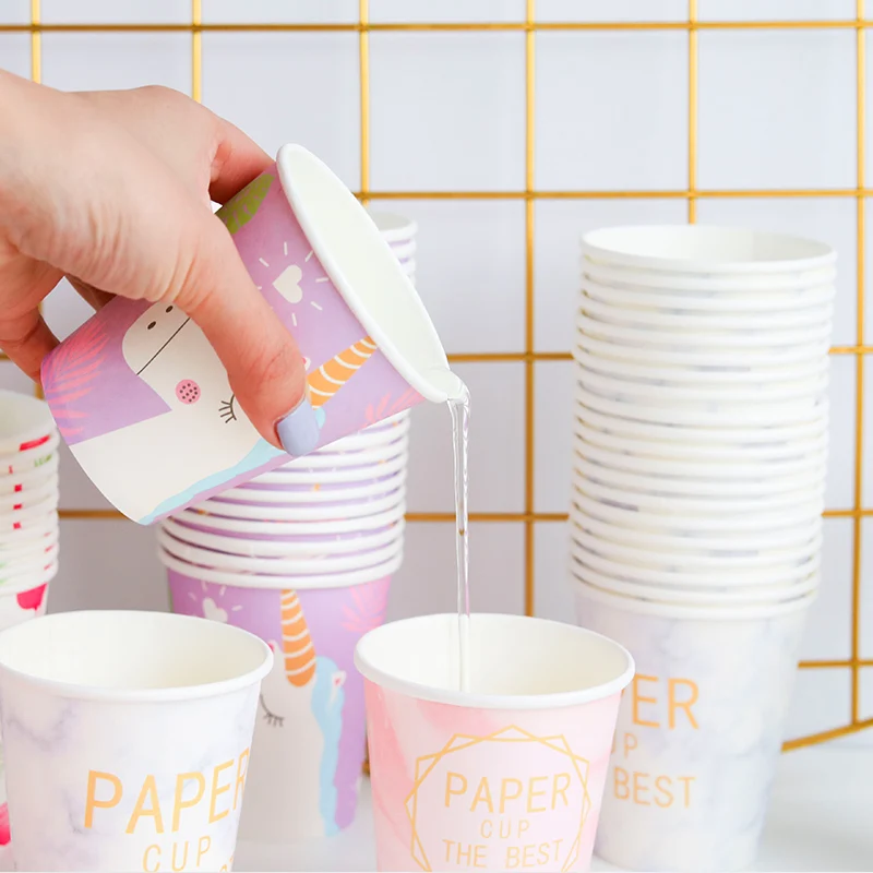 Бумажная чашка с логотипом и узором 9 унций 250 мл|Одноразовые чашки| |