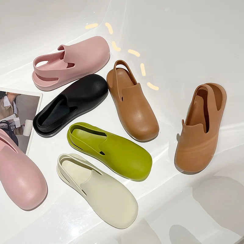 

Summer net red Axige with the same thick bottom toe sandals female Korean version nurse jelly shoes beach sandals rain boots tid