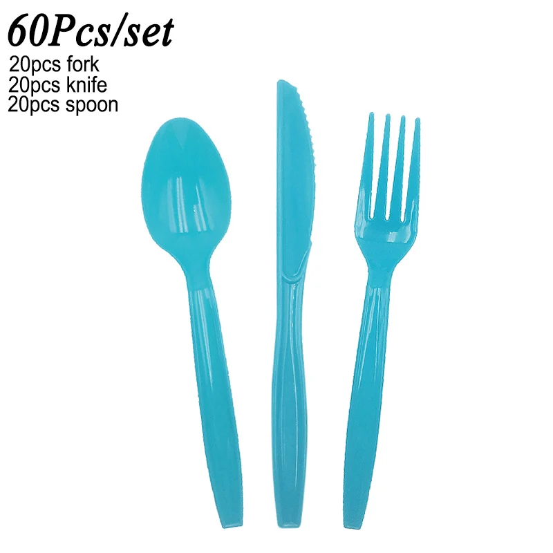 60pcs blue tableware 61 шт./компл. детская душевая посуда наборы бумажные тарелки стаканчики день рождения девочка мальчик украшение душевой кабины сувениры пол раскрывает - Цвет: 60pcs blue tableware