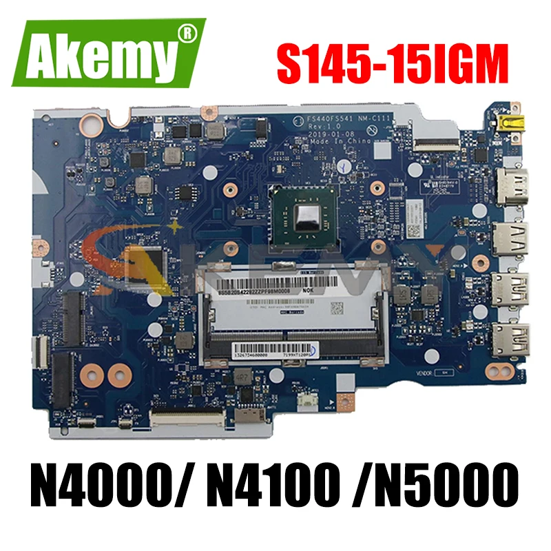 

For Lenovo IdeaPad S145-15IGM laptop motherboard NM-C111 FUR 5B20S42282 with CPU N4000/ N4100 /N5000 DDR4 100% test OK Mainboard