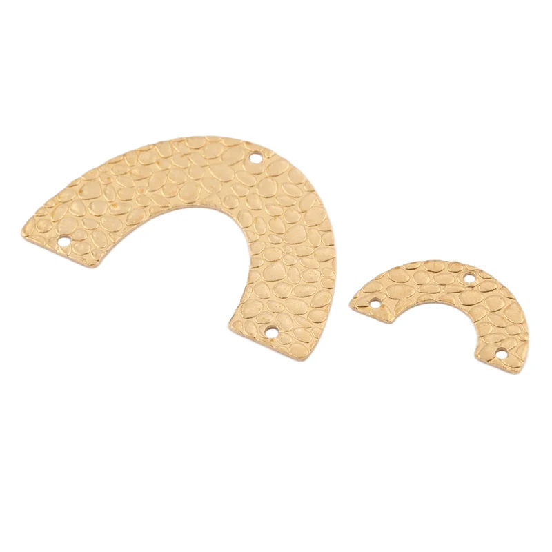 Необработанные латунные геометрические подвески полукруглые серьги-коннекторы