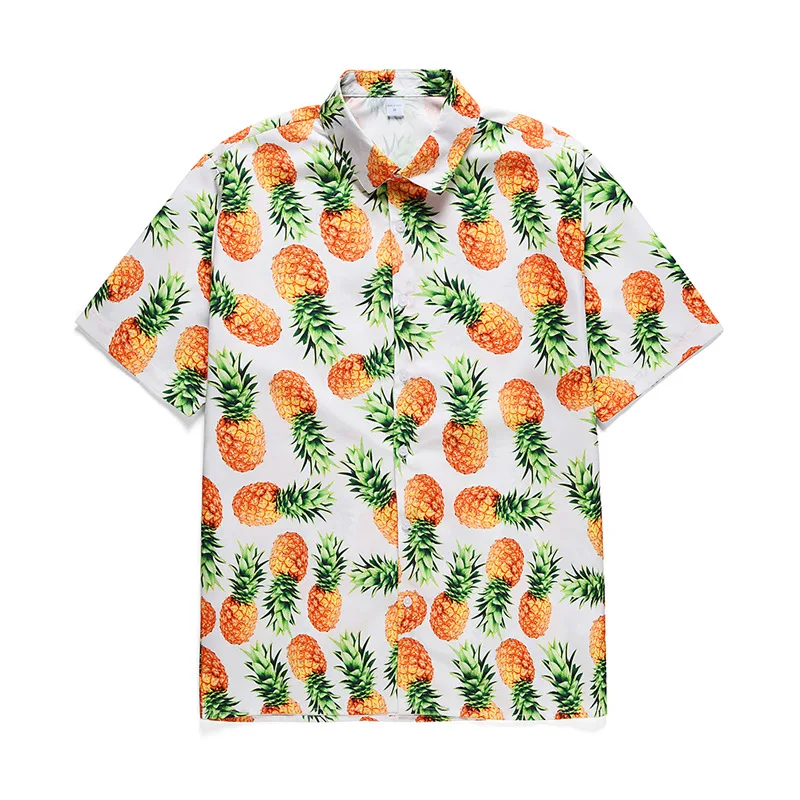 2020 Casual Printed Hawaiian Men shirt Summer camisa masculina Streetwear Fashion White Short-Sleeve Holiday ropa hombre blusa | Мужская