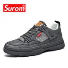 SUROM Удобная дышащая Льняная мужская обувь, новые осенние повседневные модные кроссовки, мужская уличная нескользящая обувь с толстой подошвой для взрослых