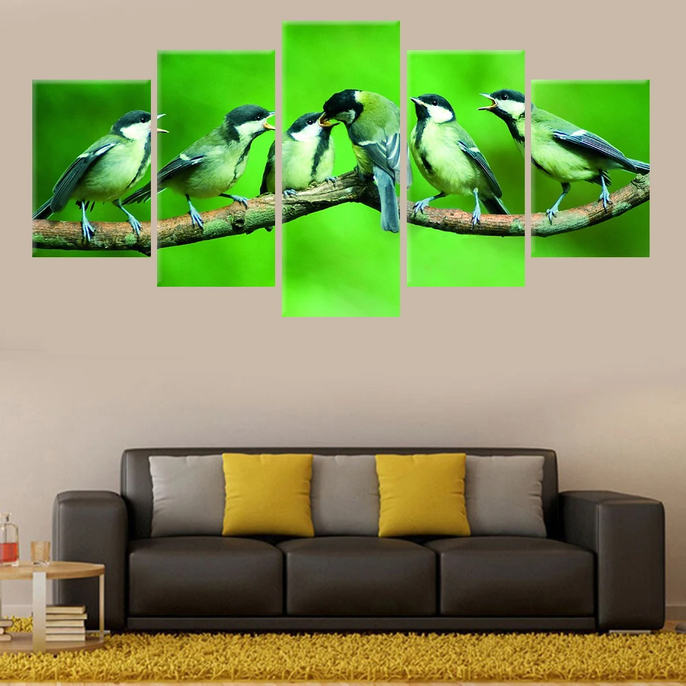 Модульная Рамка 6 Милая птица постер Холст Картина животное современное