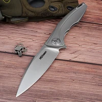 hwzbben d2 titanium alloy folding knives military tactical hunting knife outdoor camping self defense multi tool pocket knife
