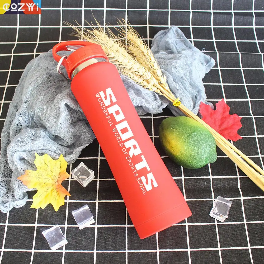 Портативная Термокружка Termos для воды вакуумная кружка 500 мл с соломинкой легкая