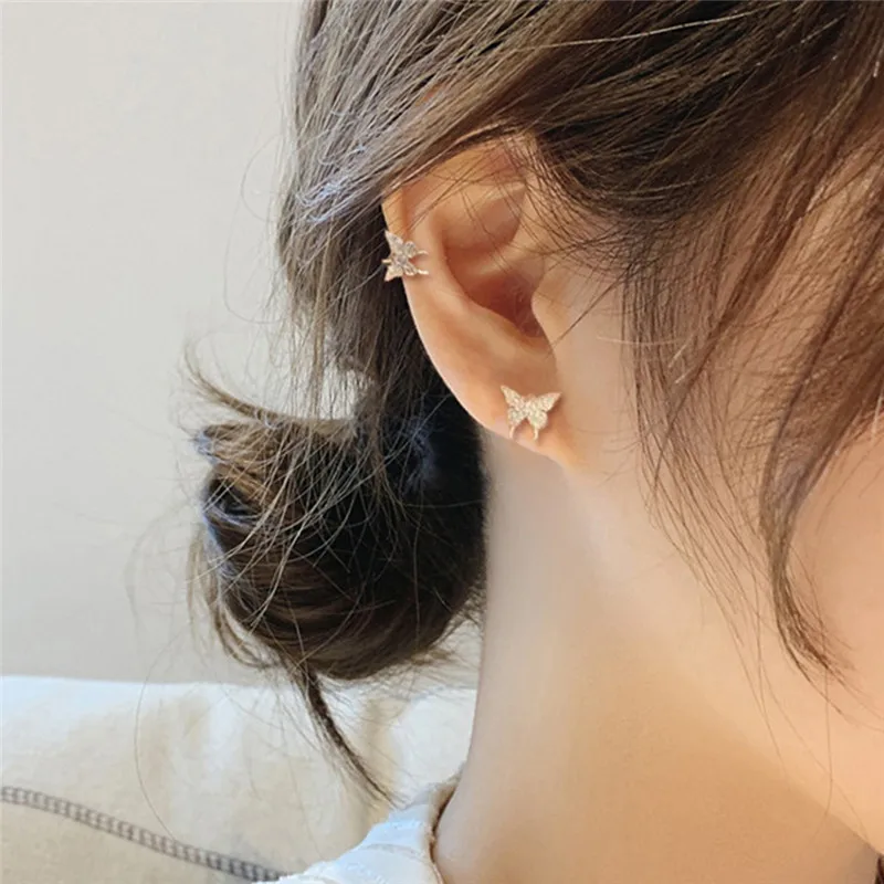 Kpop мини минималистский Бабочка Фея Блестящий изысканный эстетический зажим для