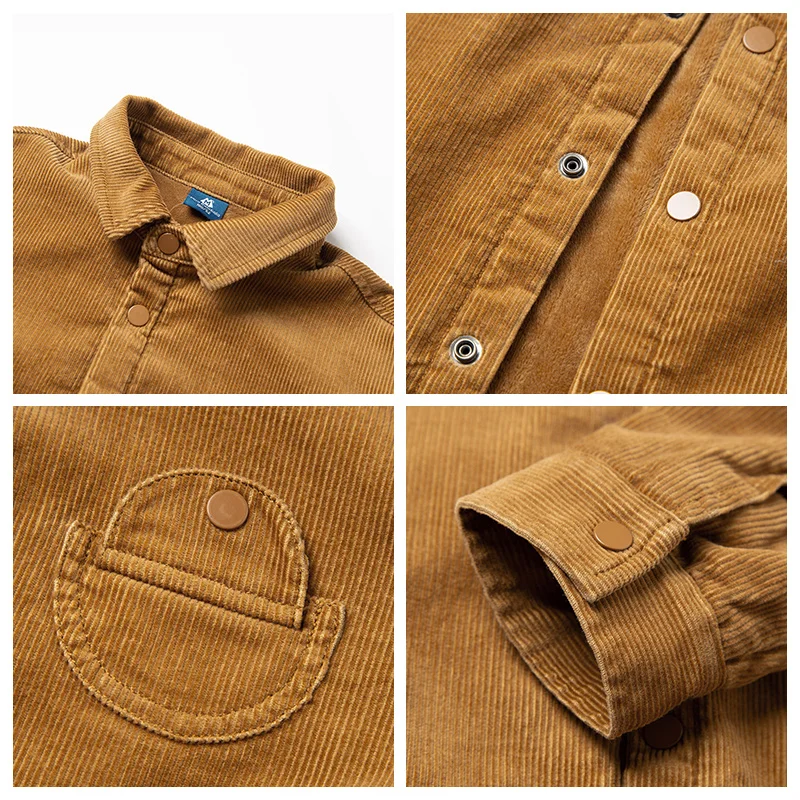 Minibalabala/Детская рубашка для мальчиков Новинка 2019 года зимняя Вельветовая с
