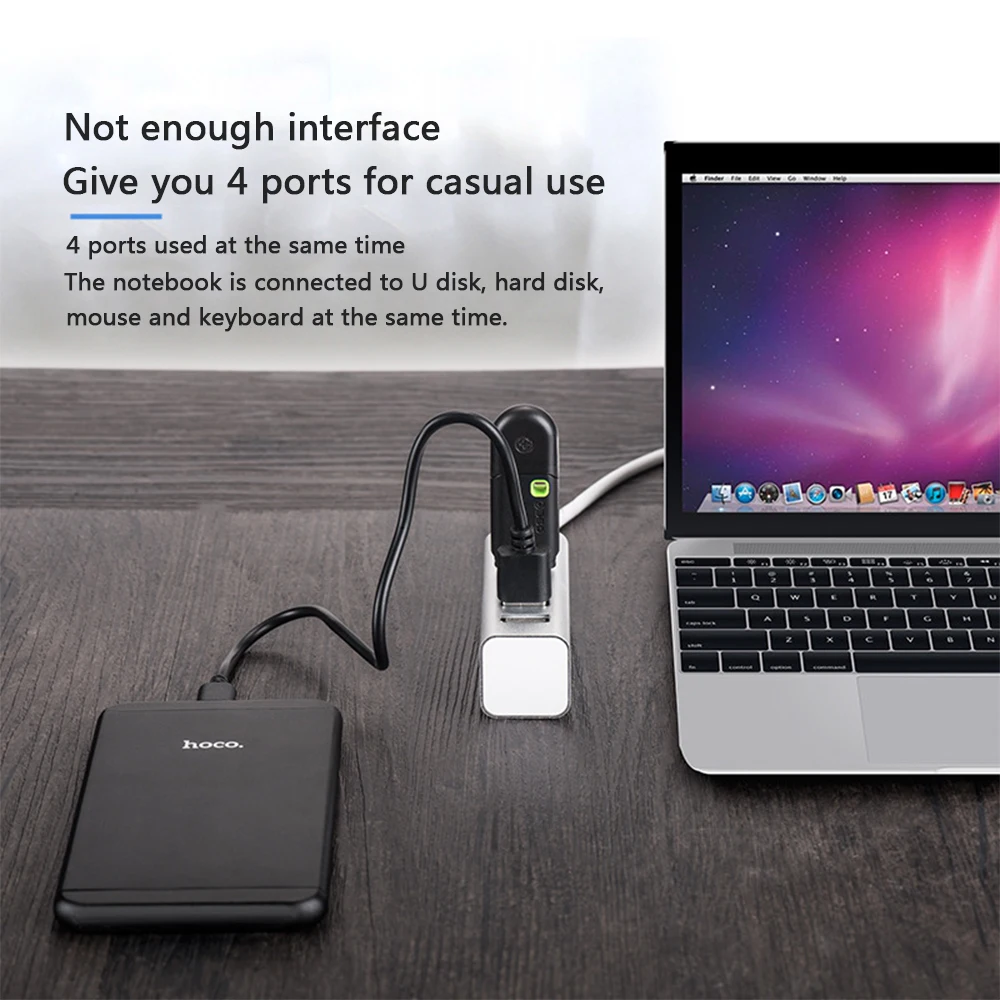 Usb-хаб USB 2 0 концентратор Мульти сплиттер адаптер 4 порта Высокоскоростной