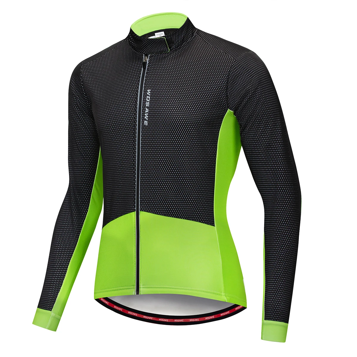 BC286-Green WOSAWE термальный флис велосипедные майки Майо Ciclismo зима теплый Pro Мотокросс MTB с длинным рукавом для мужчин велосипед Горные Джерси - Цвет: BC286-Green