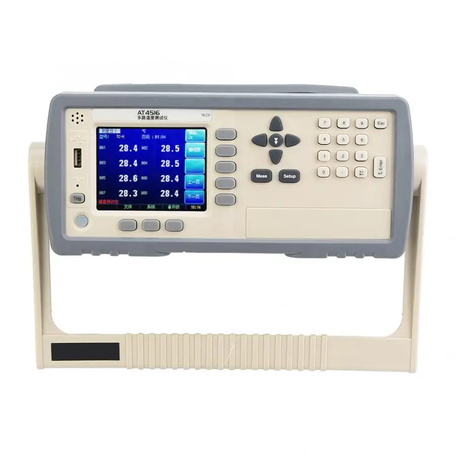 Тестер температуры AT4516 с ЖК-дисплеем USB-порт многоканальный тестер измерение