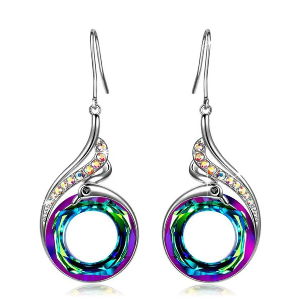 

Gorgeous Colorful Phoenix Drop Earrings for Women Weeding Engagement Party Accessories Unique Gift Female Fashion Jewelry