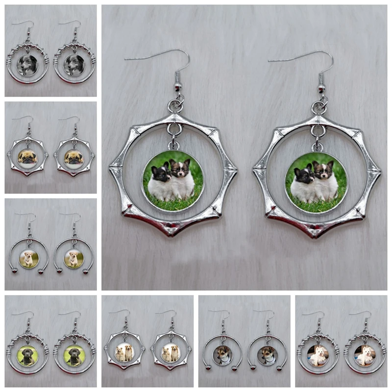 Милые животные пчелиный Мопс Собака стекло выпуклый Пудель Тедди художественное