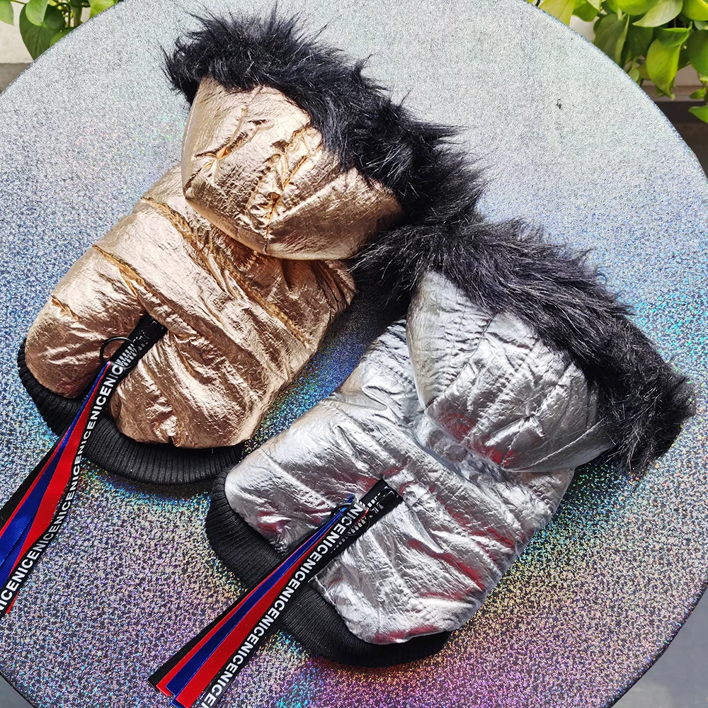 Одежда для собак на осень и зиму одежда две ступни толстая размеры золотой