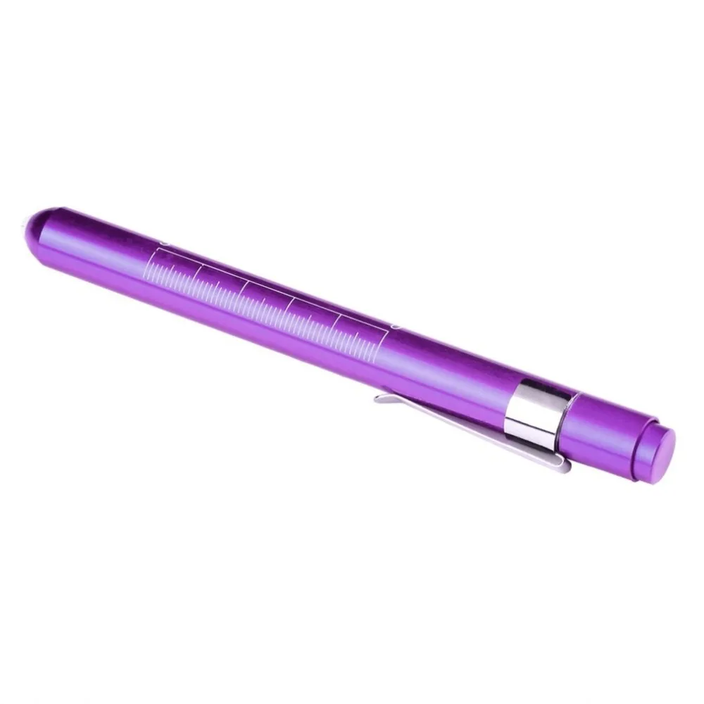 Алюминиевый фиолетовый Penlight Pen светодиодный фонарик Медицинский EMT хирургический фонарик-ручка