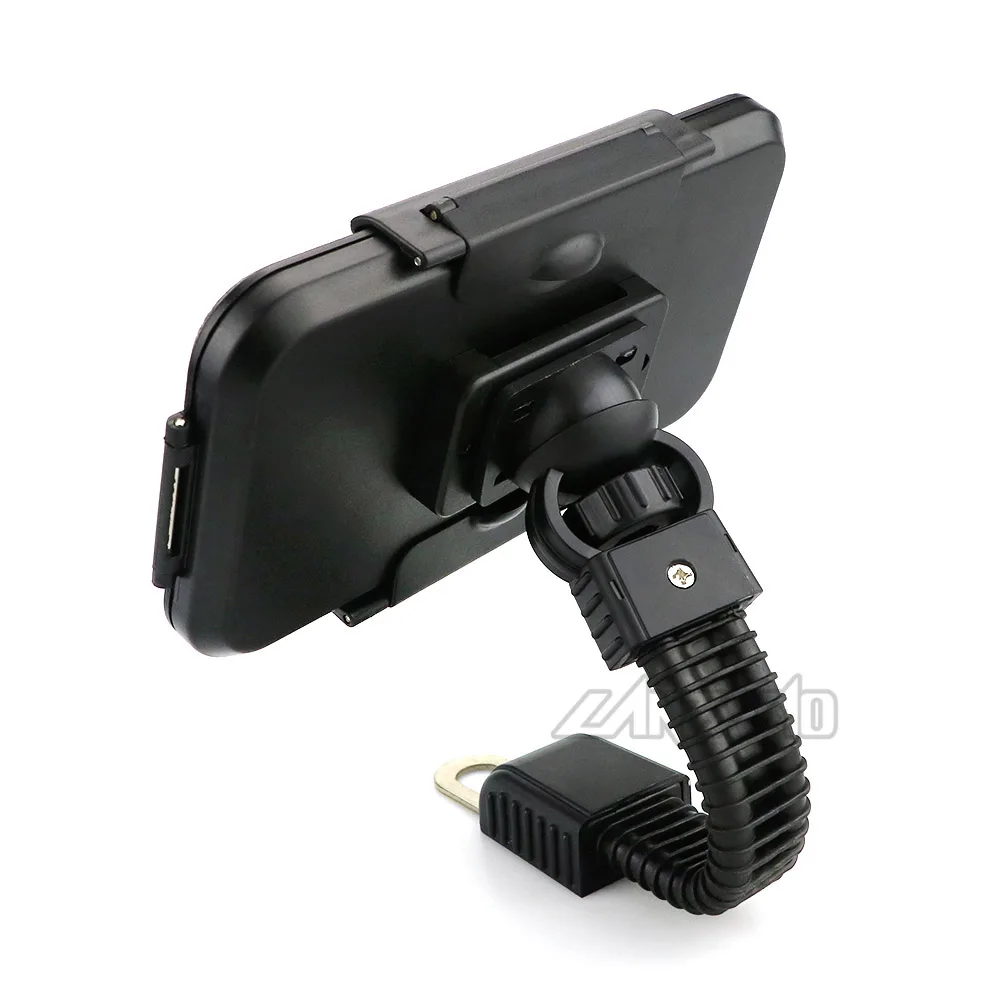 Держатель для телефона мотоциклетный водонепроницаемый с креплением на зеркало